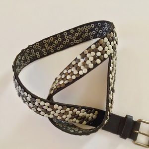 BRAND NEW SUNDANCE CATALOGUE METAL STUDDED BELT. L